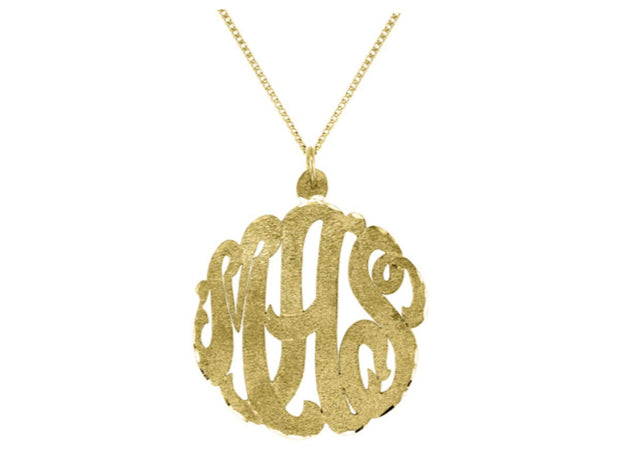 Rylos Necklaces For Women Gold Necklaces for Women & Men 14K White Gold or Yellow Gold Monogram Necklace Personalized 35mm Special Order, Made to Order Large Necklace