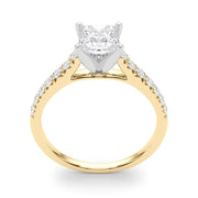 Rylos 14K White/Rose/Yellow Gold Prong Set Prong Set Engagement Ring | Princess Cut | Certified Lab Grown Diamond Ring | VS-SI Quality | Available in Size 5-10