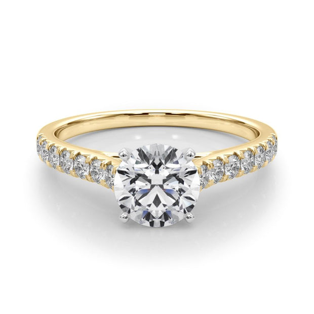 Rylos 14K White/Rose/Yellow Gold Engagement Ring Prong Set | Round Cut | Certified Lab Grown Diamond Ring | VS-SI Quality | Available in Size 5-10