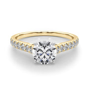 Rylos 14K White/Rose/Yellow Gold Engagement Ring Prong Set | Round Cut | Certified Lab Grown Diamond Ring | VS-SI Quality | Available in Size 5-10