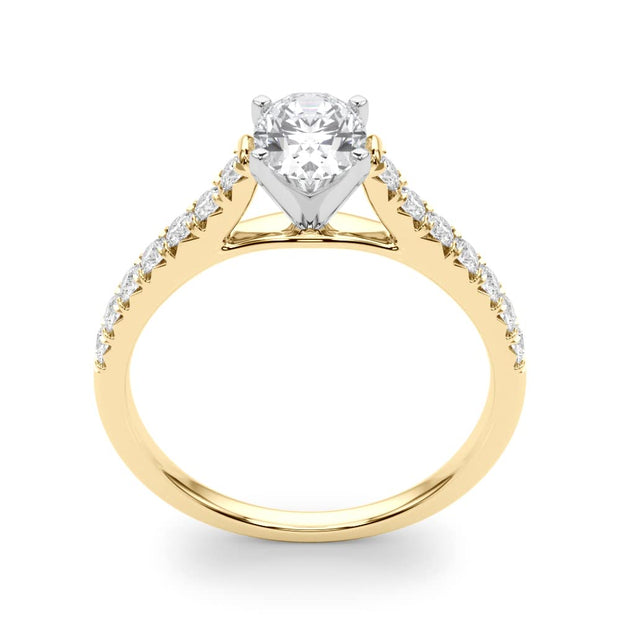 Rylos 14K White/Rose/Yellow Gold Prong Set Prong Set Engagement Ring | Oval Cut | Certified Lab Grown Diamond Ring | VS-SI Quality | Available in Size 5-10