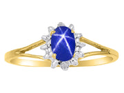 Rylos Rings For Women 14K Yellow Gold - Ladies Ring Cabochon Gemstone & Genuine Diamonds - Black Star Sapphire, Blue Star Sapphire, Star Ruby, Opal, Onyx, Tiger Eye Jewelry For Women Gold Ring