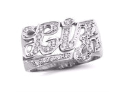 Rylos Rings For Women Jewelry For Women & Men 925 Sterling Silver or Yellow Gold Plated Silver Personalized 0.15 CTW Diamond Name Ring Script Style 12mm Special Order, Made to Order Ring