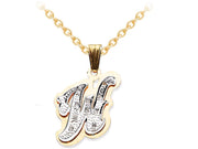 Rylos Necklaces For Women Gold Necklaces for Women & Men Yellow Gold Plated Silver or Sterling Silver Personalized Diamond Double Plate 3D Shadow Initial Necklace Special Order Made to Order 15x15MM