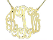 RYLOS Necklaces For Women Gold Necklaces for Women & Men Yellow Gold Plated Silver or Sterling Silver Personalized 35MM Nameplate Necklace Special Order, Made to Order 18 inch chain