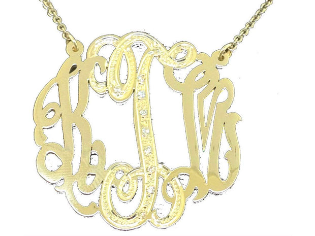 RYLOS Necklaces For Women Gold Necklaces for Women & Men Yellow Gold Plated Silver or Sterling Silver Personalized 35MM Nameplate Necklace Special Order, Made to Order 18 inch chain