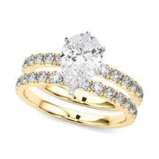 Rylos 14K White/Rose/Yellow Gold Pear Cut Engagement Ring + Wedding Band set | Certified Lab Grown Diamonds | VS-SI Quality | Available in Size 5-10