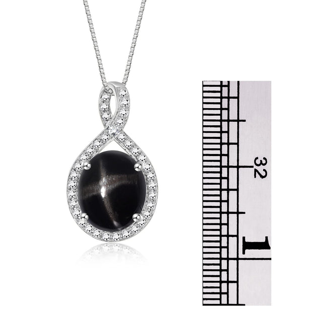 Rylos Sterling Silver Halo Designer Necklace: Gemstone & Diamond Pendant, 18" Chain, 12X10MM Birthstone, Elegant Women's Jewelry