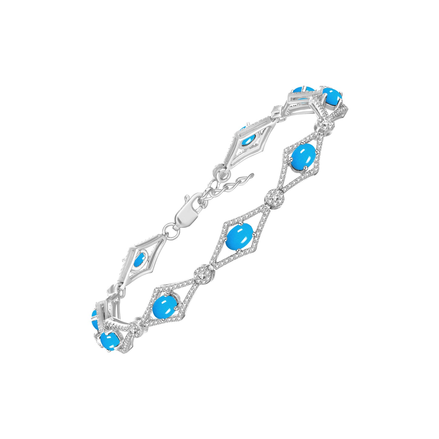 RYLOS Women's 925 Sterling Silver Tennis Bracelet - Gemstone & Diamonds - Adjustable to Fit 7-8" Wrist - 9 Beautiful 6X4MM Birthstone Options - Stunning Jewelry for Women - Friendship Bracelets