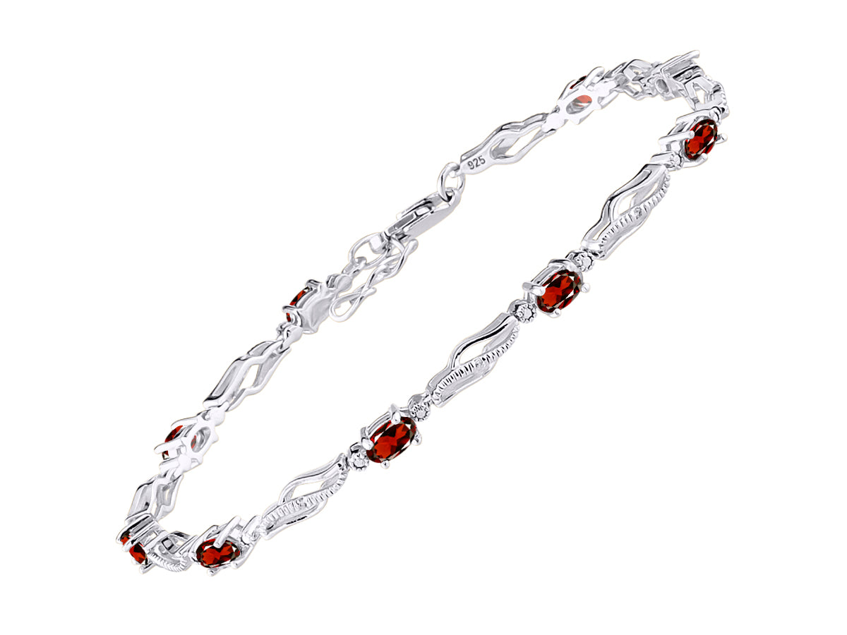 RYLOS Bracelets for Women 925 Sterling Silver Serenity Wave Tennis Bracelet Gemstone & Diamonds Adjustable to Fit 7"-8" Wrist, 9 Gorgeous 5X3MM Jewelry for Women Friendship Bracelets