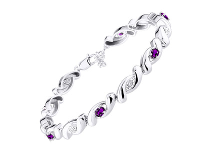 RYLOS Bracelets for Women 925 Silver infinity Twist Tennis Bracelet Gemstone &  Diamonds Adjustable to Fit 7"-8" Wrist, 6 Gorgeous 4X3MM Jewelry for Women Friendship Bracelets