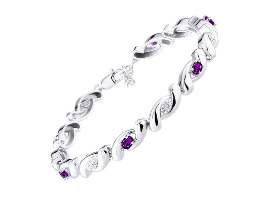 RYLOS Bracelets for Women 925 Silver infinity Twist Tennis Bracelet Gemstone &  Diamonds Adjustable to Fit 7"-8" Wrist, 6 Gorgeous 4X3MM Jewelry for Women Friendship Bracelets