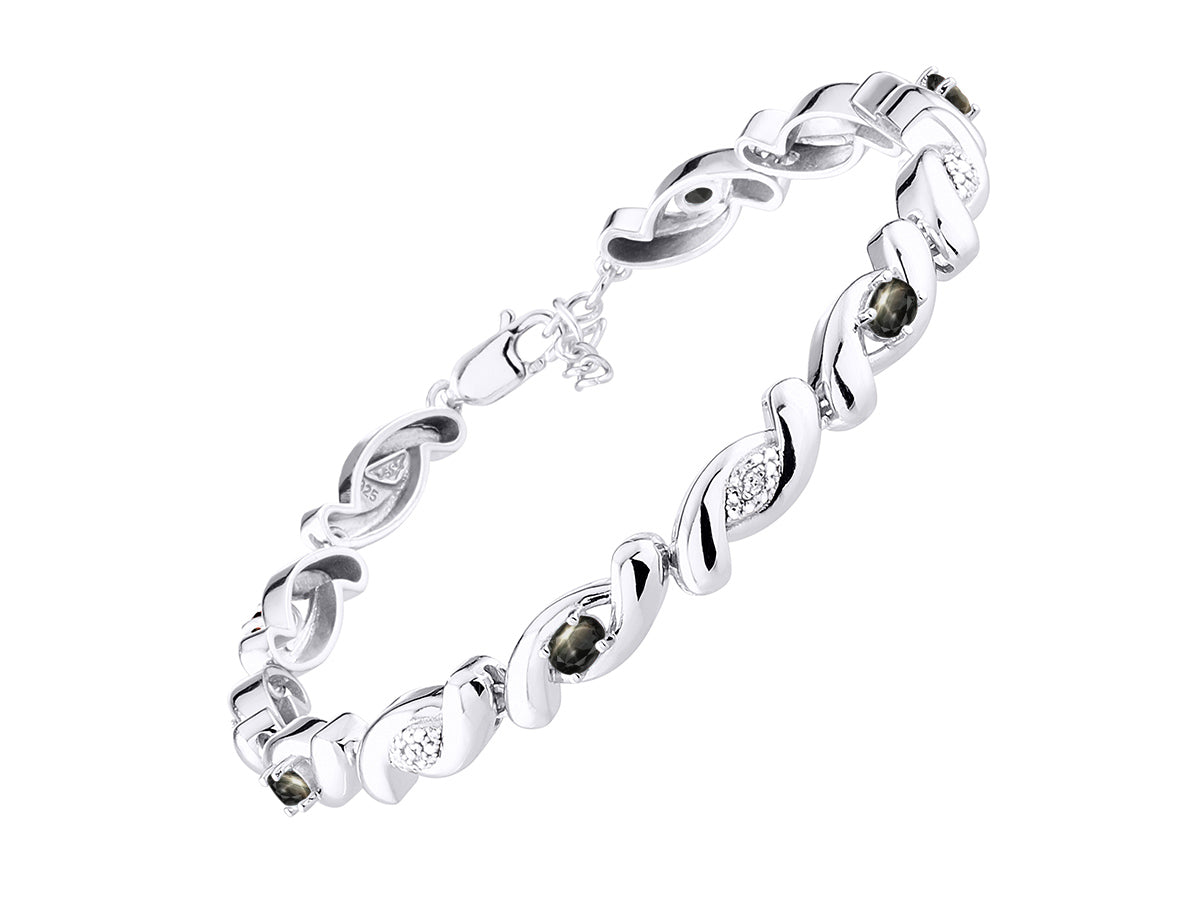 RYLOS Bracelets for Women 925 Silver infinity Twist Tennis Bracelet Gemstone &  Diamonds Adjustable to Fit 7"-8" Wrist, 6 Gorgeous 4X3MM Jewelry for Women Friendship Bracelets