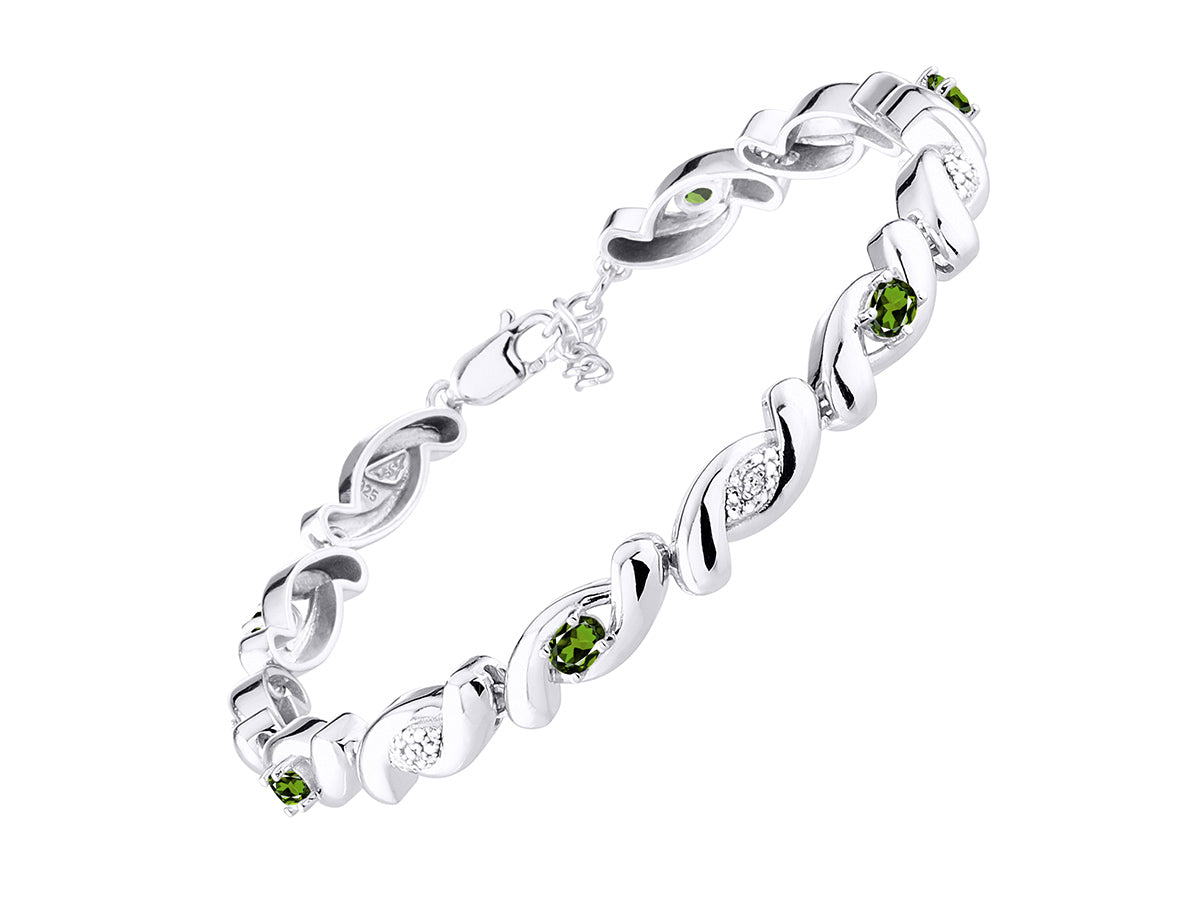 RYLOS Bracelets for Women 925 Silver infinity Twist Tennis Bracelet Gemstone &  Diamonds Adjustable to Fit 7"-8" Wrist, 6 Gorgeous 4X3MM Jewelry for Women Friendship Bracelets