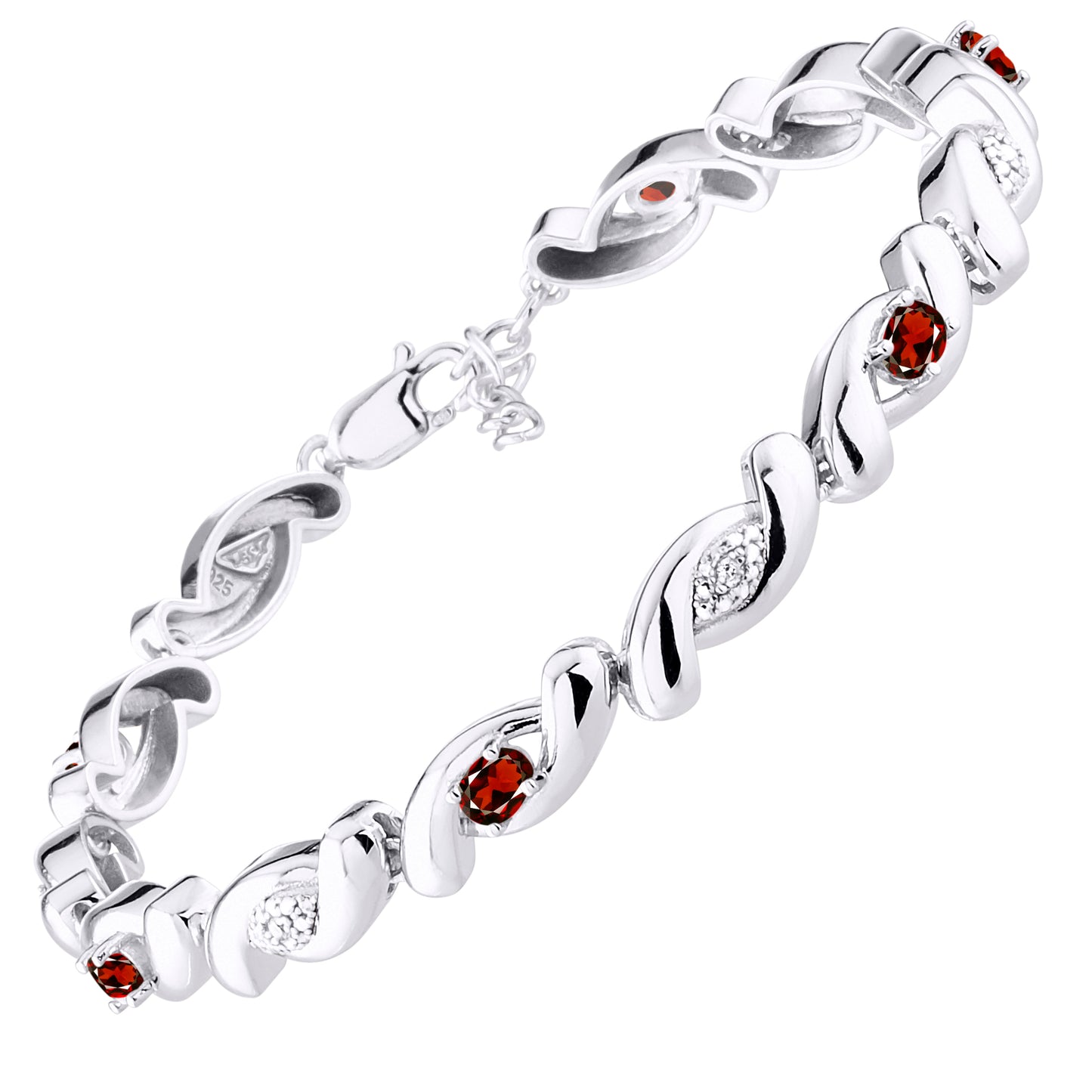 RYLOS Bracelets for Women 925 Silver infinity Twist Tennis Bracelet Gemstone &  Diamonds Adjustable to Fit 7"-8" Wrist, 6 Gorgeous 4X3MM Jewelry for Women Friendship Bracelets