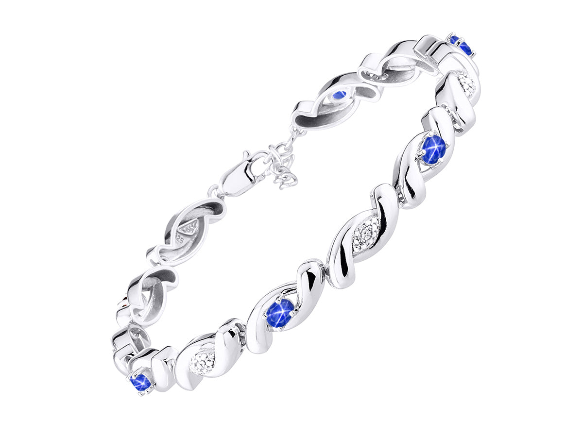 RYLOS Bracelets for Women 925 Silver infinity Twist Tennis Bracelet Gemstone &  Diamonds Adjustable to Fit 7"-8" Wrist, 6 Gorgeous 4X3MM Jewelry for Women Friendship Bracelets