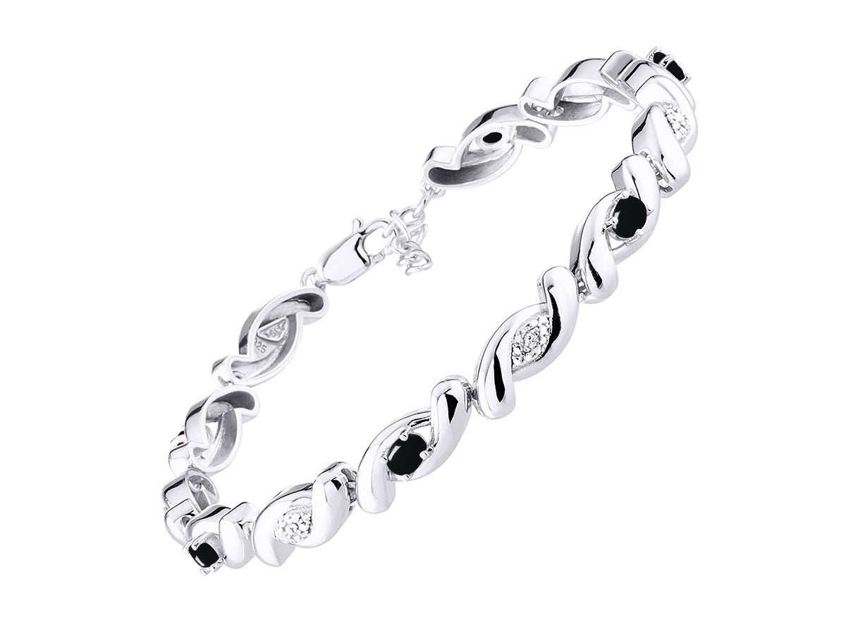 RYLOS Bracelets for Women 925 Silver infinity Twist Tennis Bracelet Gemstone &  Diamonds Adjustable to Fit 7"-8" Wrist, 6 Gorgeous 4X3MM Jewelry for Women Friendship Bracelets