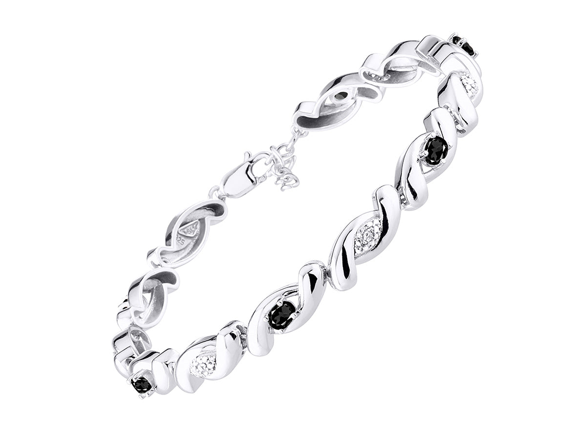 RYLOS Bracelets for Women 925 Silver infinity Twist Tennis Bracelet Gemstone &  Diamonds Adjustable to Fit 7"-8" Wrist, 6 Gorgeous 4X3MM Jewelry for Women Friendship Bracelets