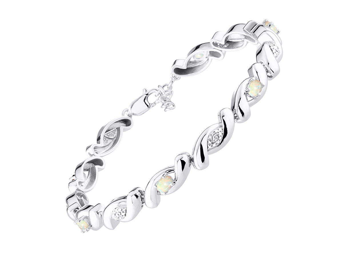 RYLOS Bracelets for Women 925 Silver infinity Twist Tennis Bracelet Gemstone &  Diamonds Adjustable to Fit 7"-8" Wrist, 6 Gorgeous 4X3MM Jewelry for Women Friendship Bracelets