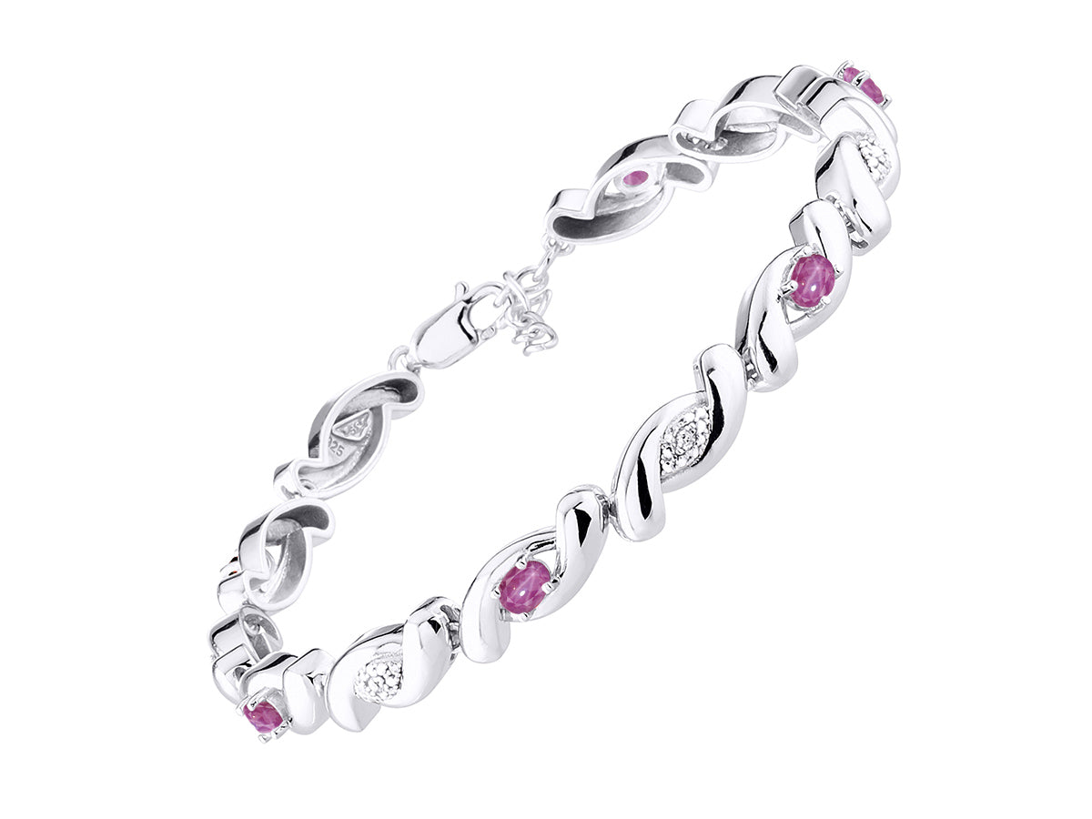RYLOS Bracelets for Women 925 Silver infinity Twist Tennis Bracelet Gemstone &  Diamonds Adjustable to Fit 7"-8" Wrist, 6 Gorgeous 4X3MM Jewelry for Women Friendship Bracelets