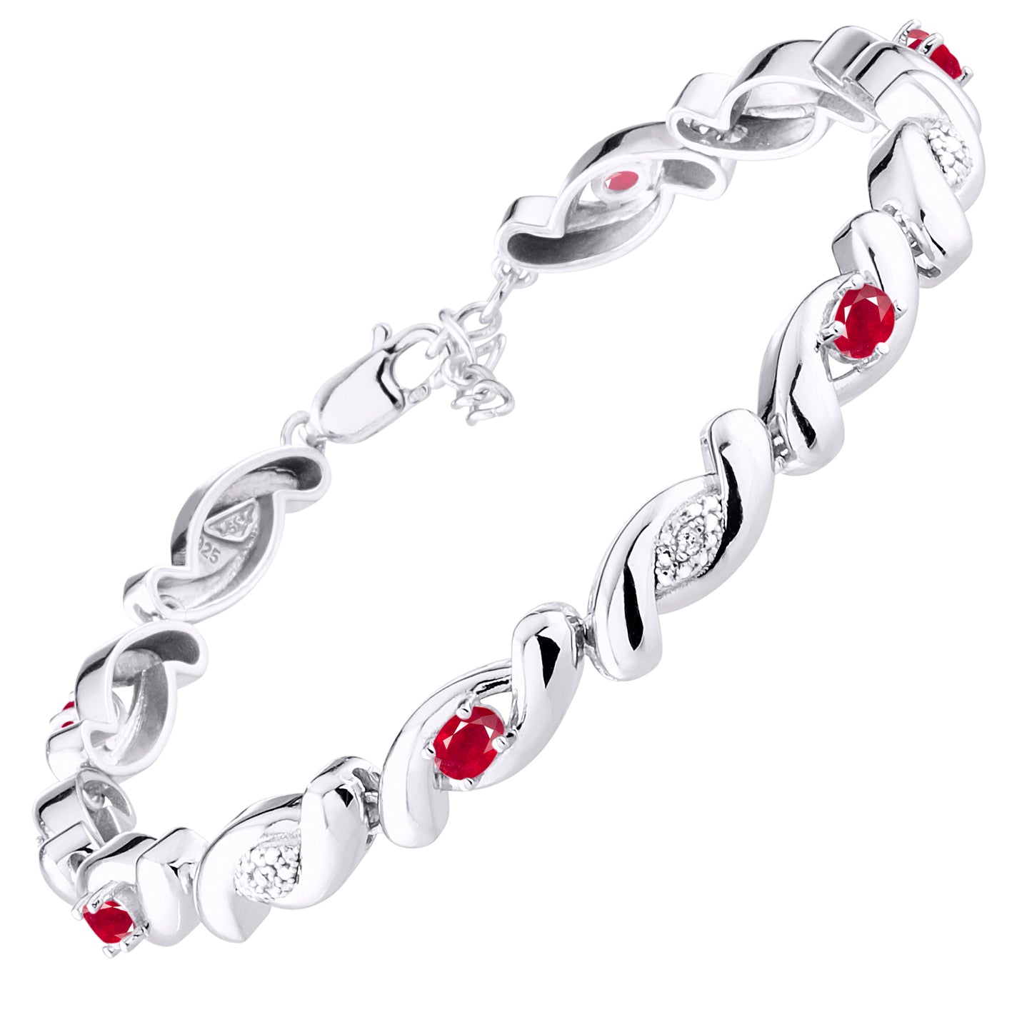 RYLOS Bracelets for Women 925 Silver infinity Twist Tennis Bracelet Gemstone &  Diamonds Adjustable to Fit 7"-8" Wrist, 6 Gorgeous 4X3MM Jewelry for Women Friendship Bracelets