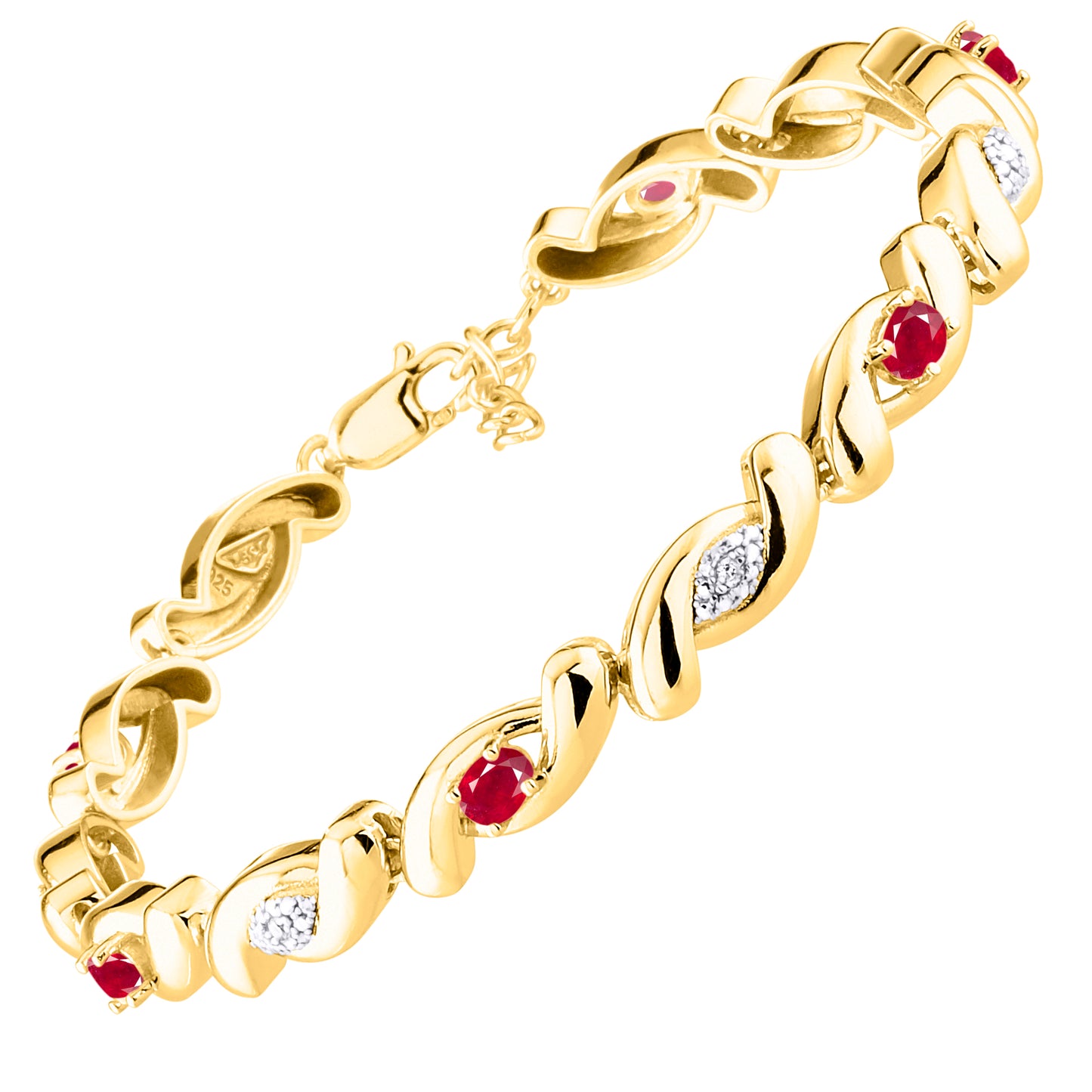 RYLOS Bracelets for Women 925 Silver infinity Twist Tennis Bracelet Gemstone &  Diamonds Adjustable to Fit 7"-8" Wrist, 6 Gorgeous 4X3MM Jewelry for Women Friendship Bracelets