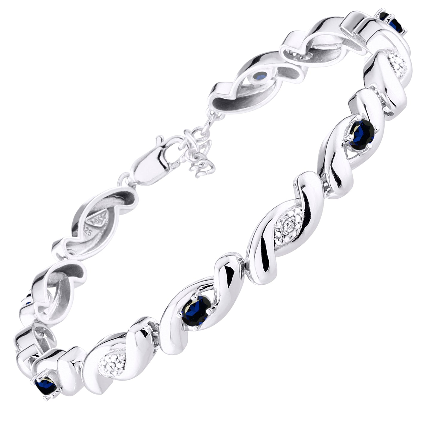 RYLOS Bracelets for Women 925 Silver infinity Twist Tennis Bracelet Gemstone &  Diamonds Adjustable to Fit 7"-8" Wrist, 6 Gorgeous 4X3MM Jewelry for Women Friendship Bracelets