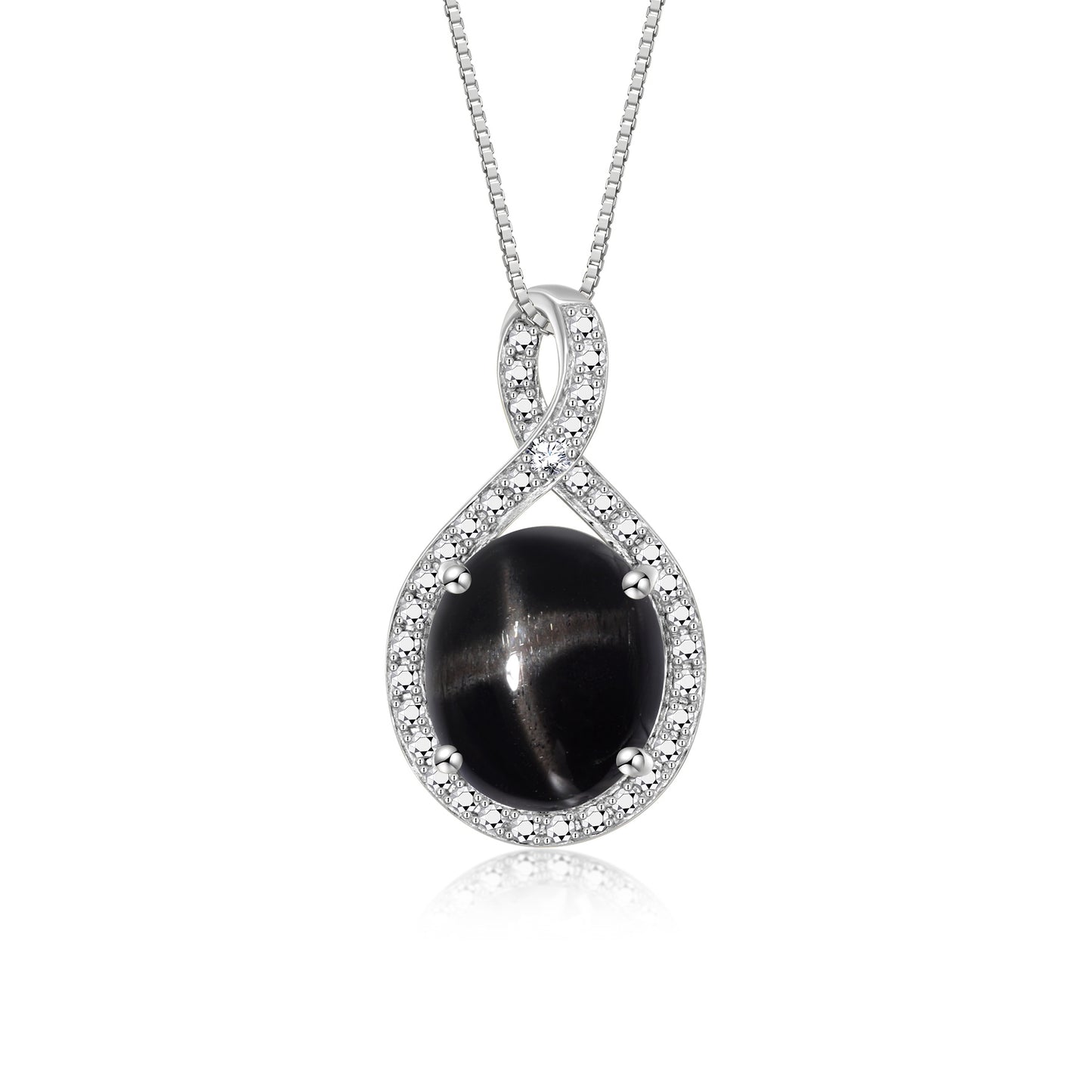 RYLOS Sterling Silver Halo Designer Necklace: Gemstone & Diamond Pendant, 18" Chain, 12X10MM Birthstone, Elegant Women's Jewelry