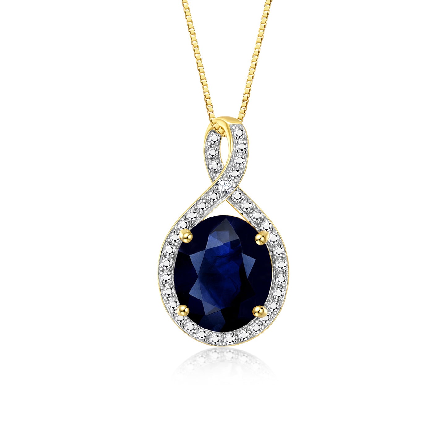 RYLOS 14K Yellow Gold Halo Designer Necklace: Gemstone & Diamond Pendant, 18" Chain, 12X10MM Birthstone, Elegant Women's Jewelry