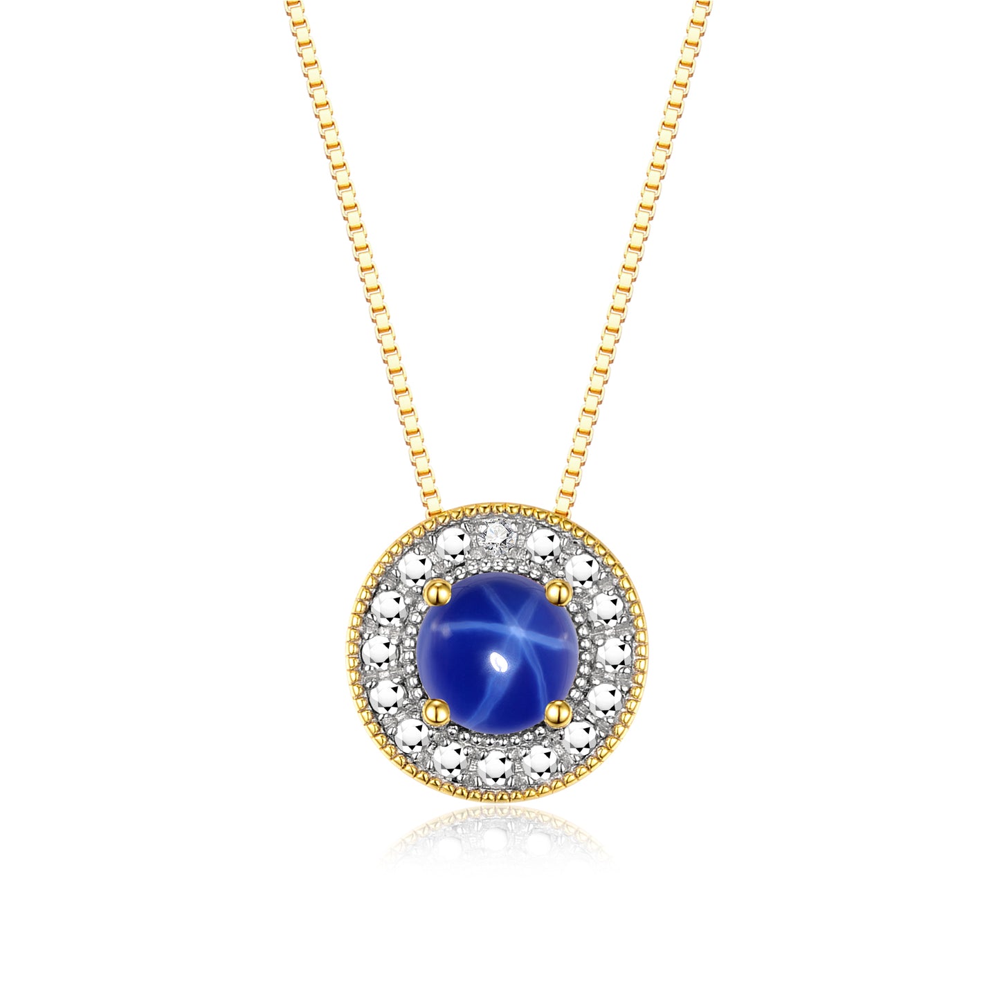 RYLOS 14K Yellow Gold Halo Designer Necklace: Gemstone & Diamond, 18 inch Chain, 4MM Birthstone, Women's Elegant Jewelry
