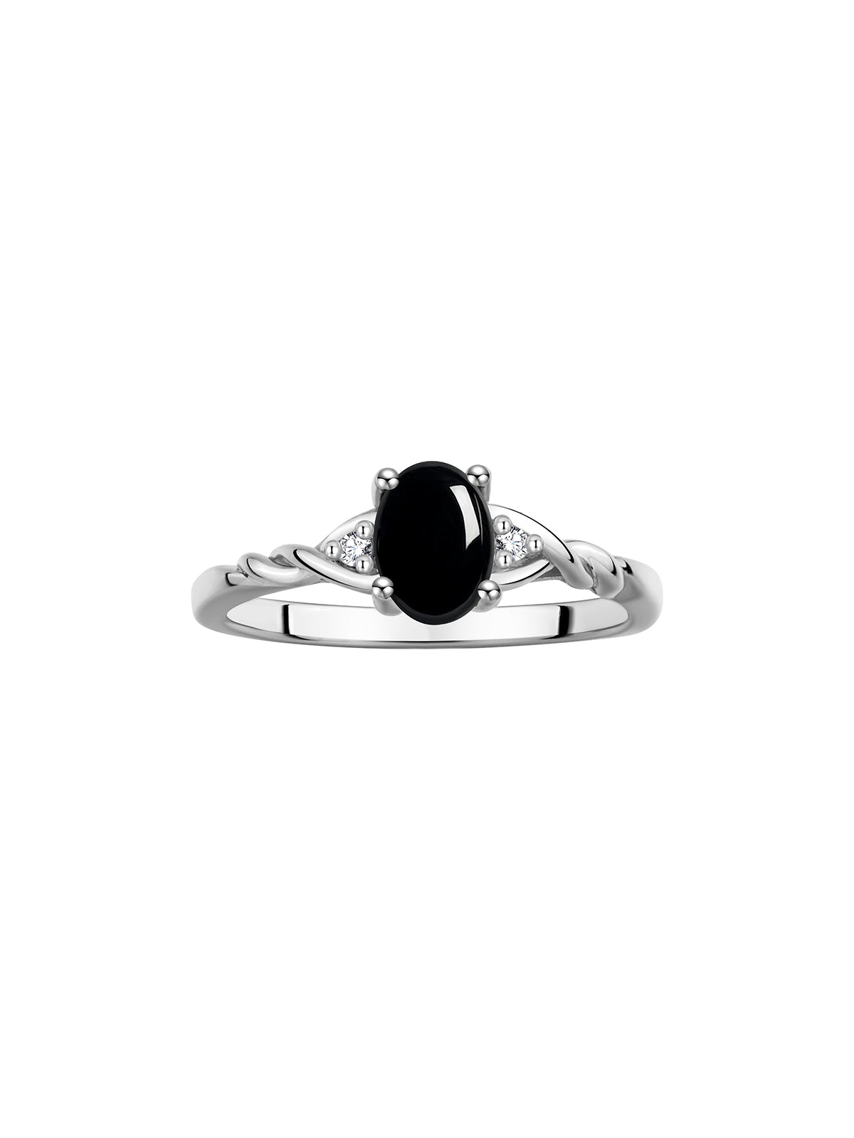 RYLOS Sterling Silver Classic Birthstone Ring - 7X5MM Oval Gemstone &  Diamonds - Women's Jewelry, Sizes 5-10