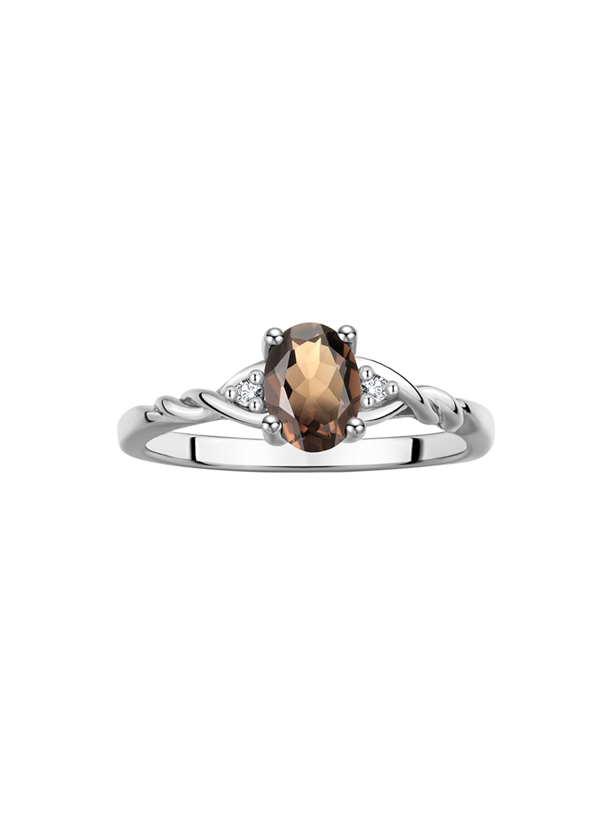 RYLOS Sterling Silver Classic Birthstone Ring - 7X5MM Oval Gemstone &  Diamonds - Women's Jewelry, Sizes 5-10