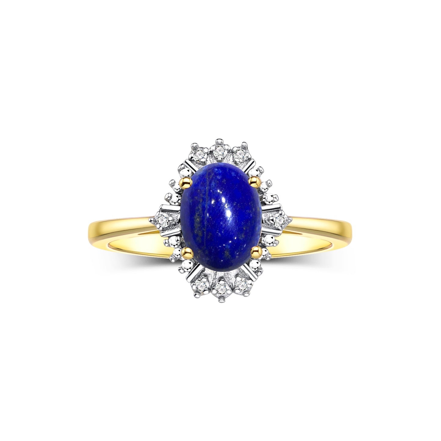 RYLOS 14K Yellow Gold Ring featuring a 7X5MM Oval Gemstone and Sparkling Diamonds - Exquisite Color Stone Jewelry for Women in Sizes 5-10