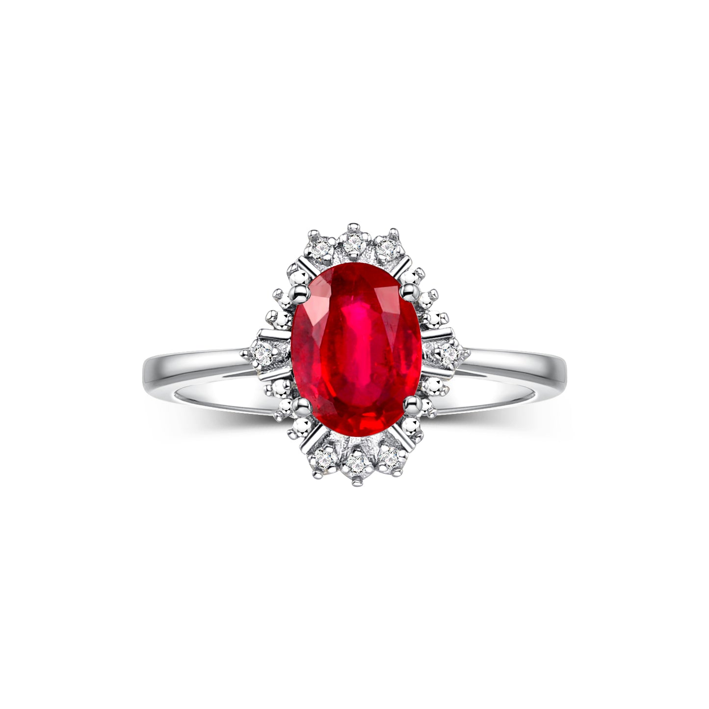 RYLOS Ring showcasing a 7X5MM Oval Gemstone & Sparkling Diamonds - Exquisite Color Stone Jewelry for Women in Sterling Silver, Available in Sizes 5-10