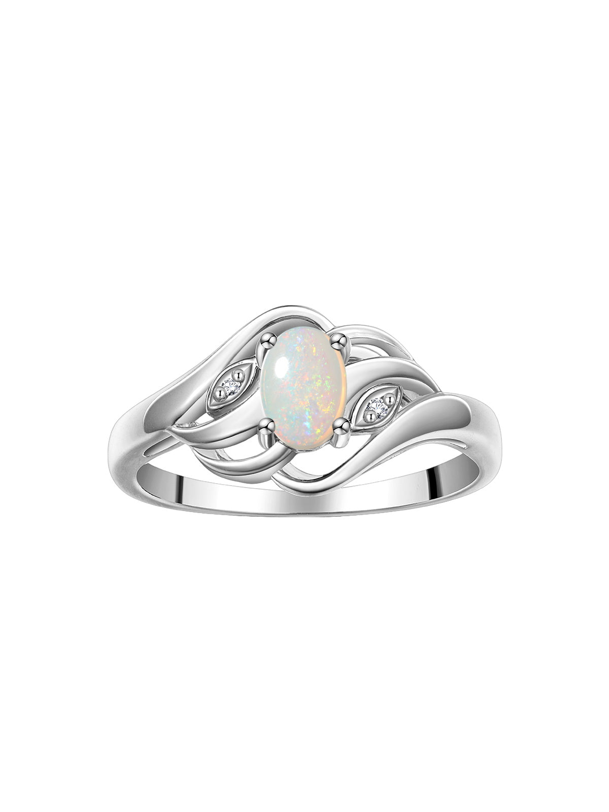 RYLOS Ring featuring Classic Style, 6X4MM Birthstone Gemstone, & Diamonds - Elegant Jewelry for Women in Sterling Silver, Sizes 5-10
