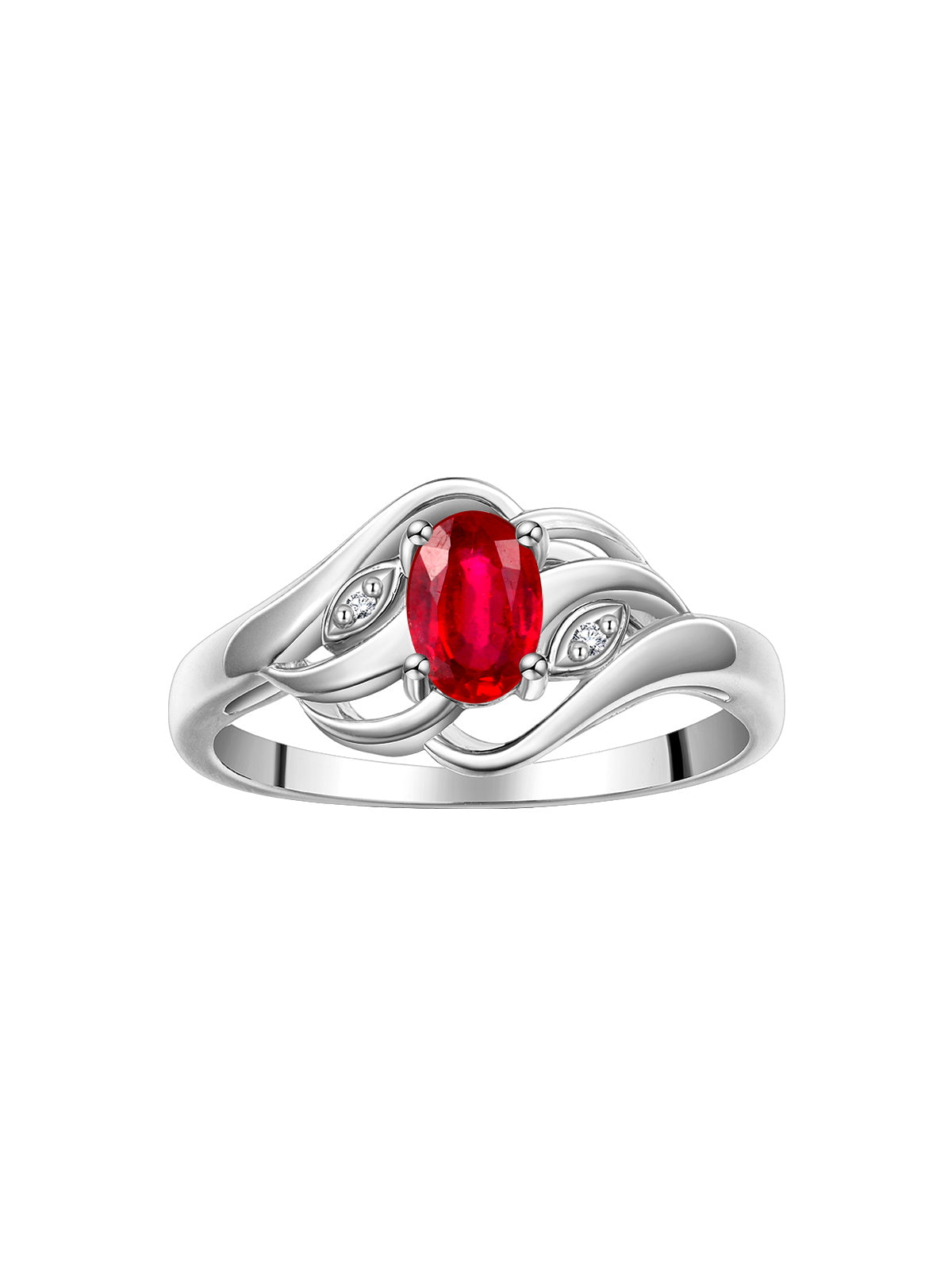 RYLOS Ring featuring Classic Style, 6X4MM Birthstone Gemstone, & Diamonds - Elegant Jewelry for Women in Sterling Silver, Sizes 5-10