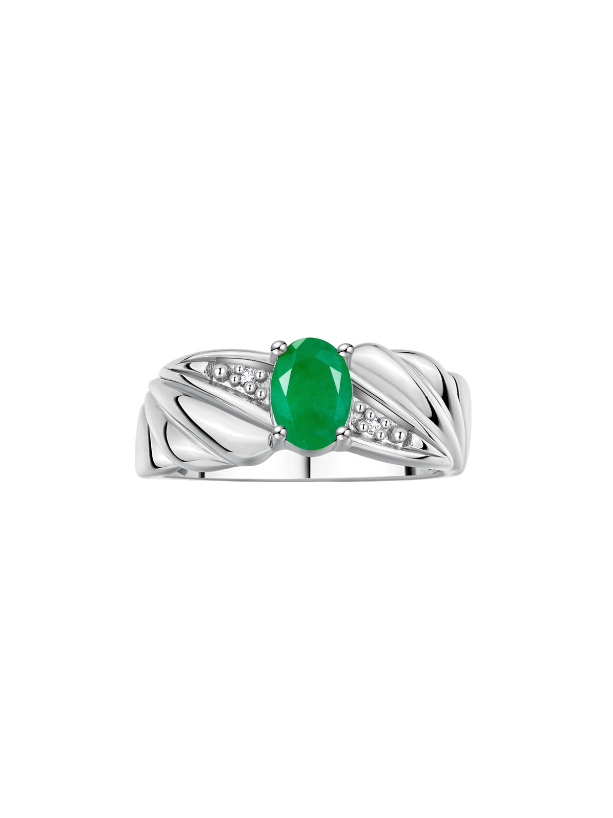RYLOS Angel Wing Birthstone Ring 7X5MM Gemstone & Diamonds - Elegant Stone Jewelry for Women in Sterling Silver, Available in Sizes 5-10