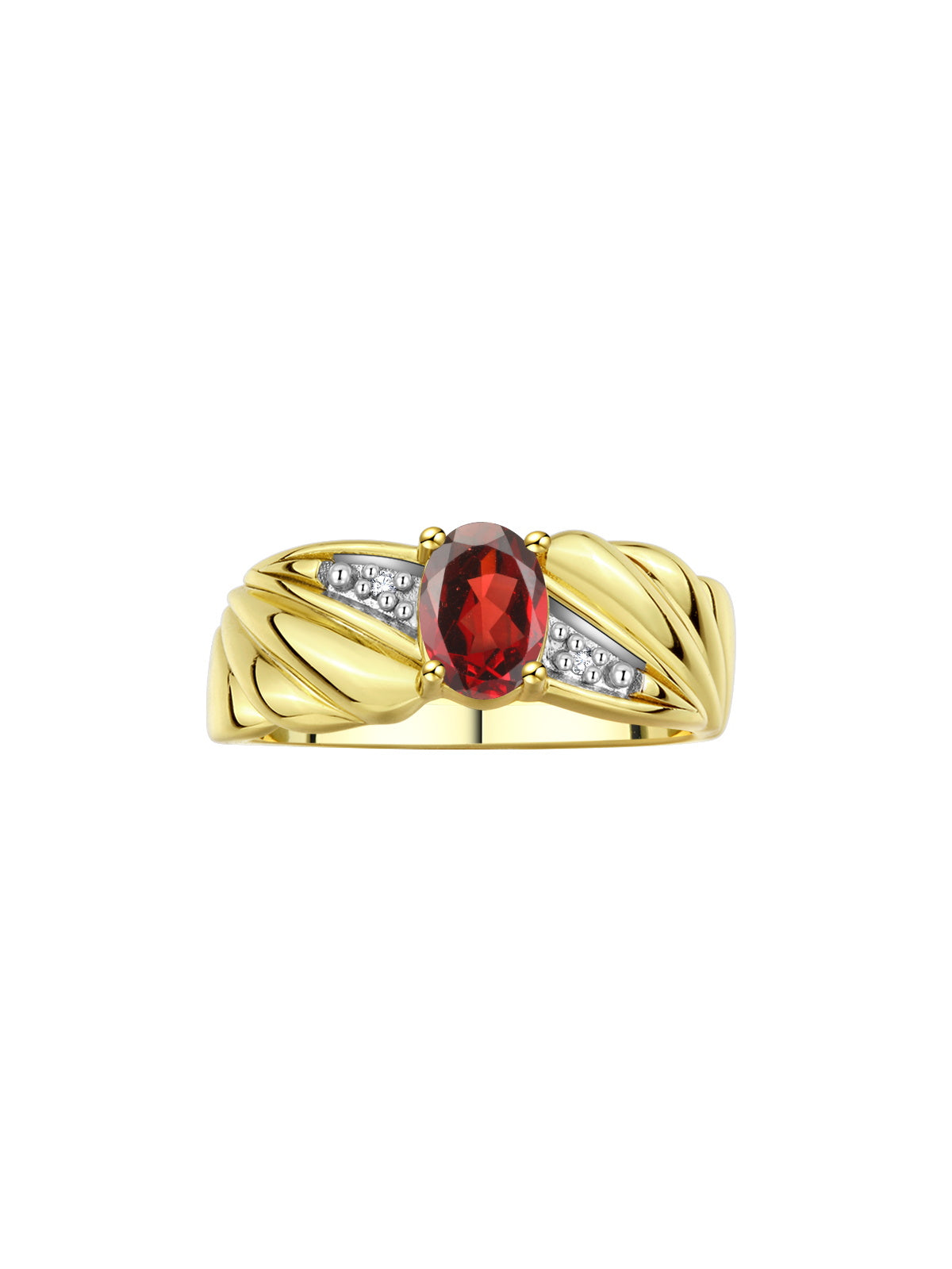 RYLOS 14K Yellow Gold Angel Wing Birthstone Ring 7X5MM Gemstone & Diamonds - Captivating Color Stone Jewelry for Women in Gold, Sizes 5-10