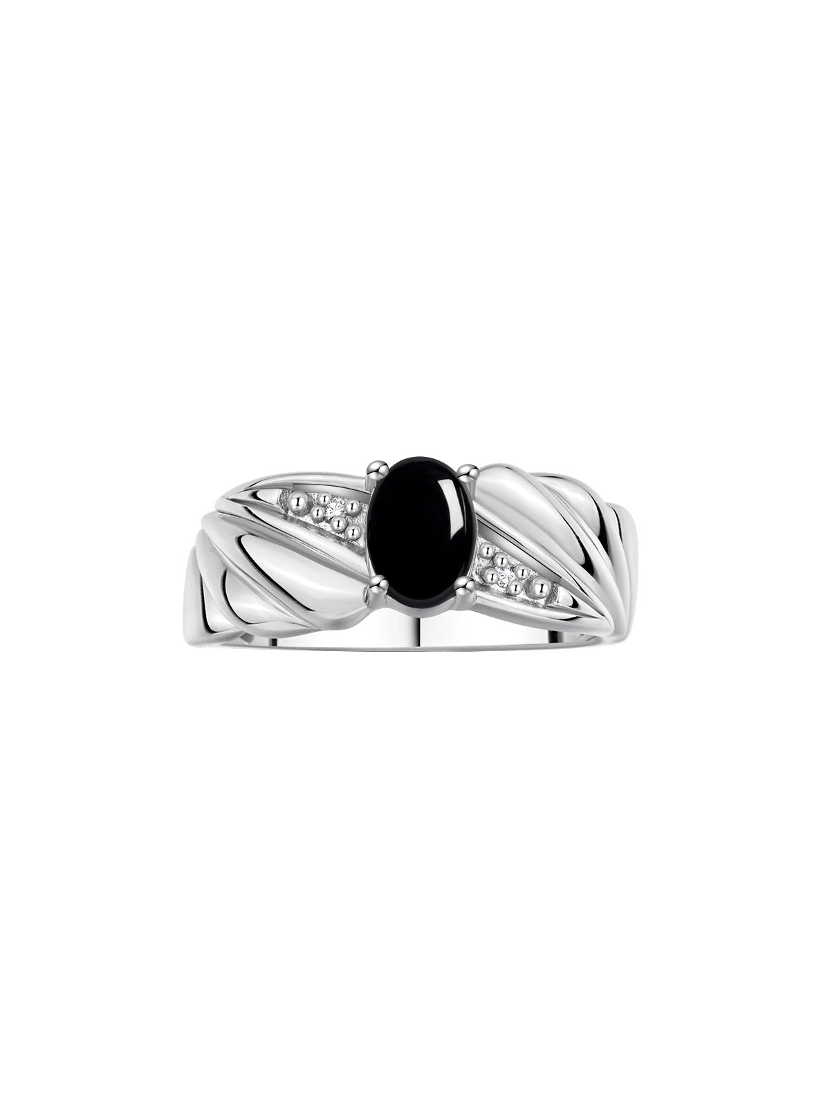 RYLOS 14K White Gold Angel Wing Birthstone Ring 7X5MM Gemstone & Diamonds - Captivating Color Stone Jewelry for Women in Gold, Sizes 5-10