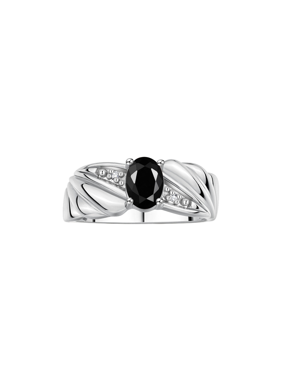 RYLOS Angel Wing Birthstone Ring 7X5MM Gemstone & Diamonds - Elegant Stone Jewelry for Women in Sterling Silver, Available in Sizes 5-10