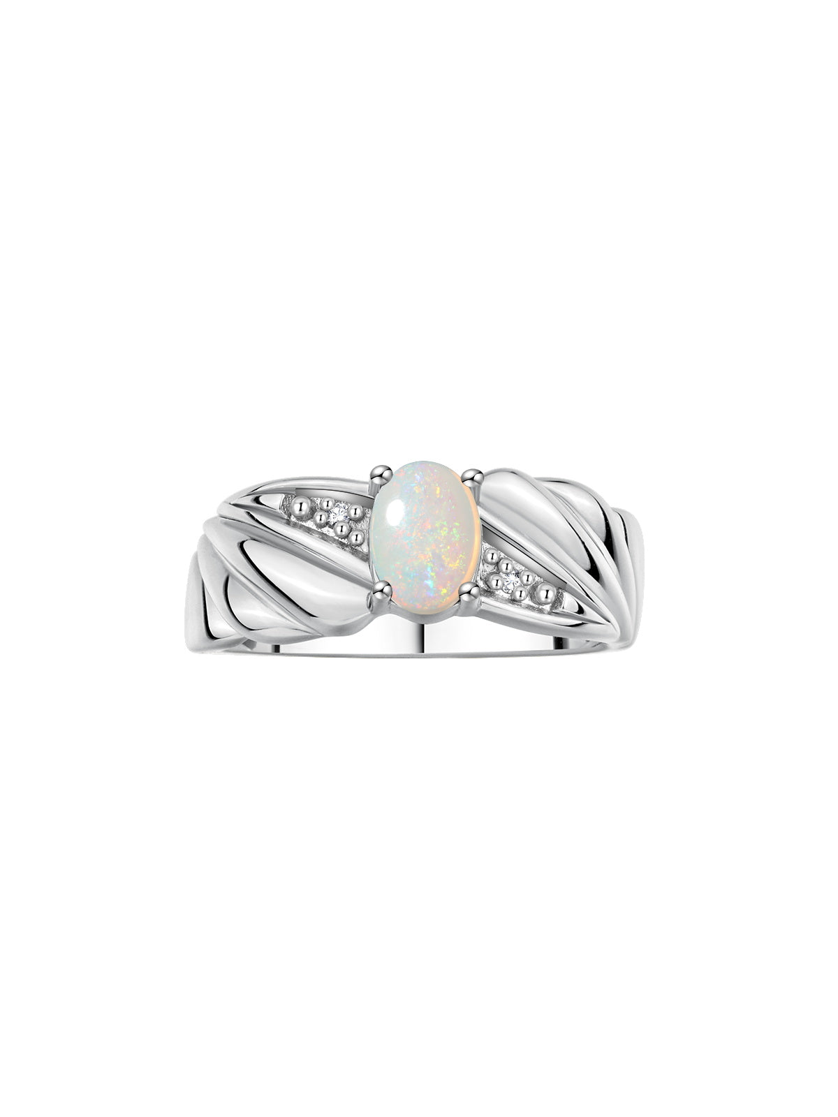 RYLOS Angel Wing Birthstone Ring 7X5MM Gemstone & Diamonds - Elegant Stone Jewelry for Women in Sterling Silver, Available in Sizes 5-10