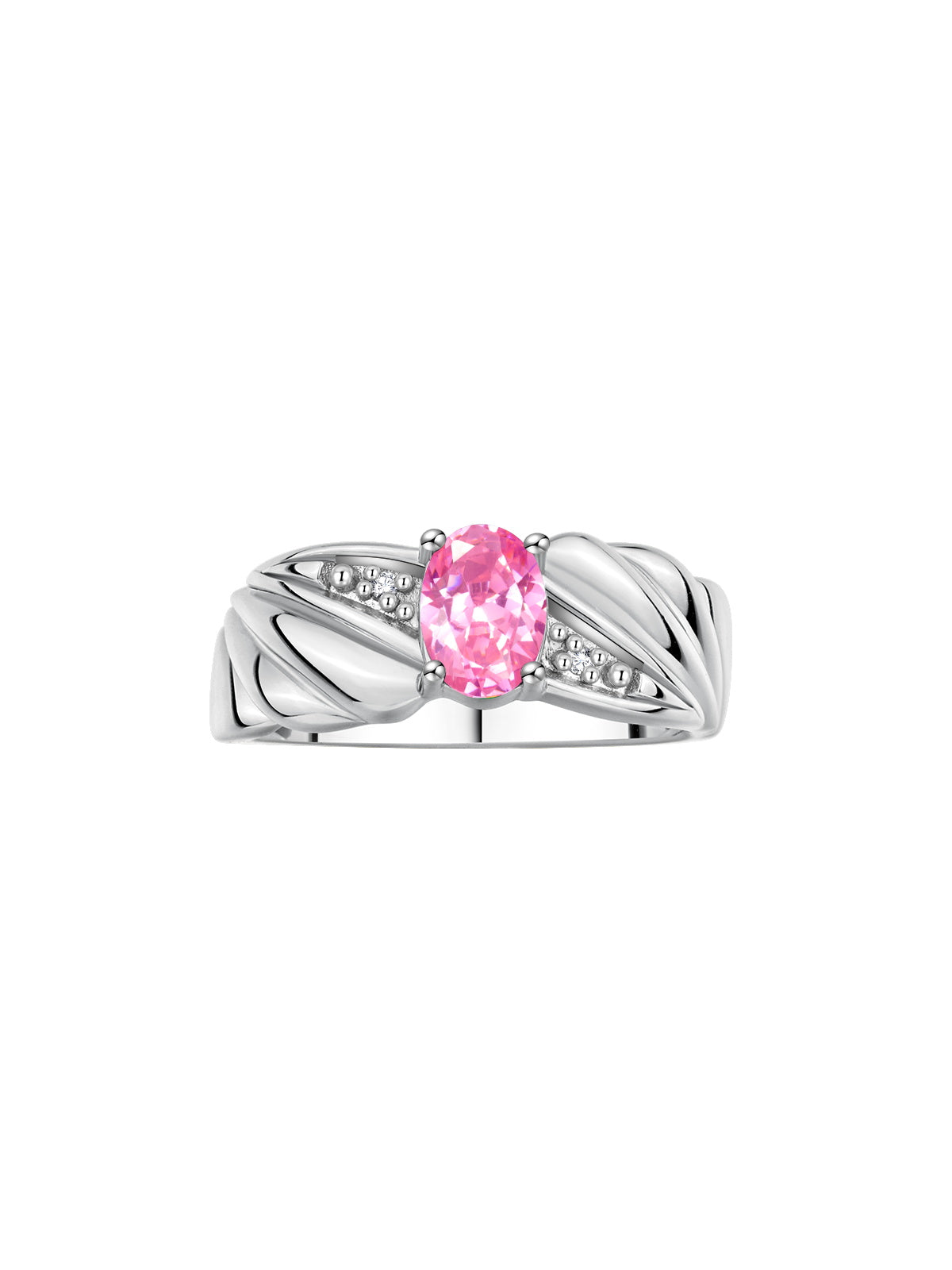 RYLOS Angel Wing Birthstone Ring 7X5MM Gemstone & Diamonds - Elegant Stone Jewelry for Women in Sterling Silver, Available in Sizes 5-10