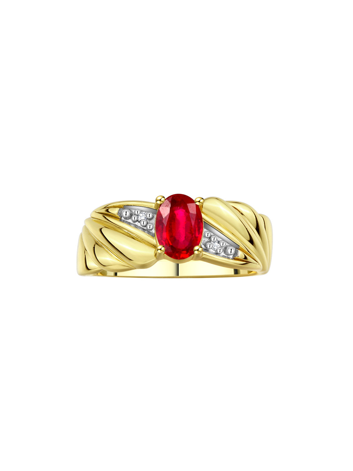 RYLOS Angel Wing Birthstone Ring 7X5MM Gemstone & Diamonds - Elegant Stone Jewelry for Women in Yellow Gold Plated Silver, Available in Sizes 5-10