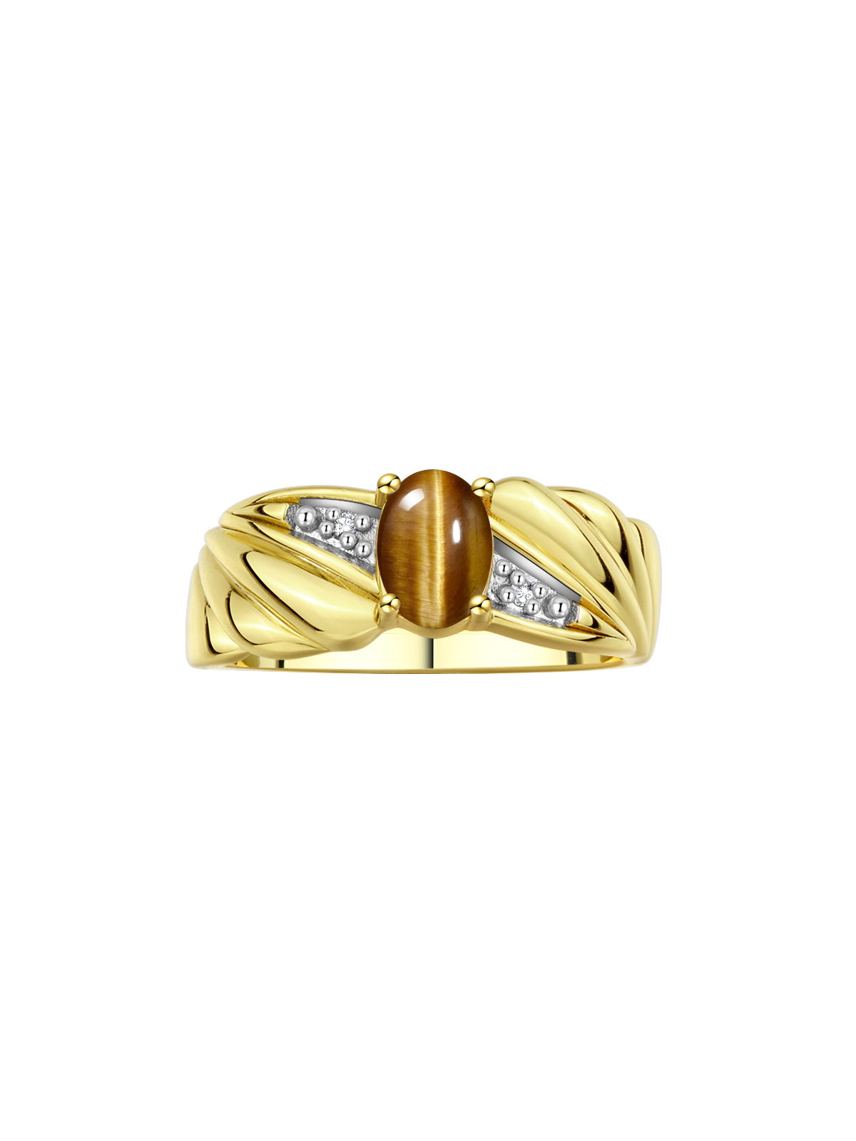 RYLOS 14K Yellow Gold Angel Wing Birthstone Ring 7X5MM Gemstone & Diamonds - Captivating Color Stone Jewelry for Women in Gold, Sizes 5-10