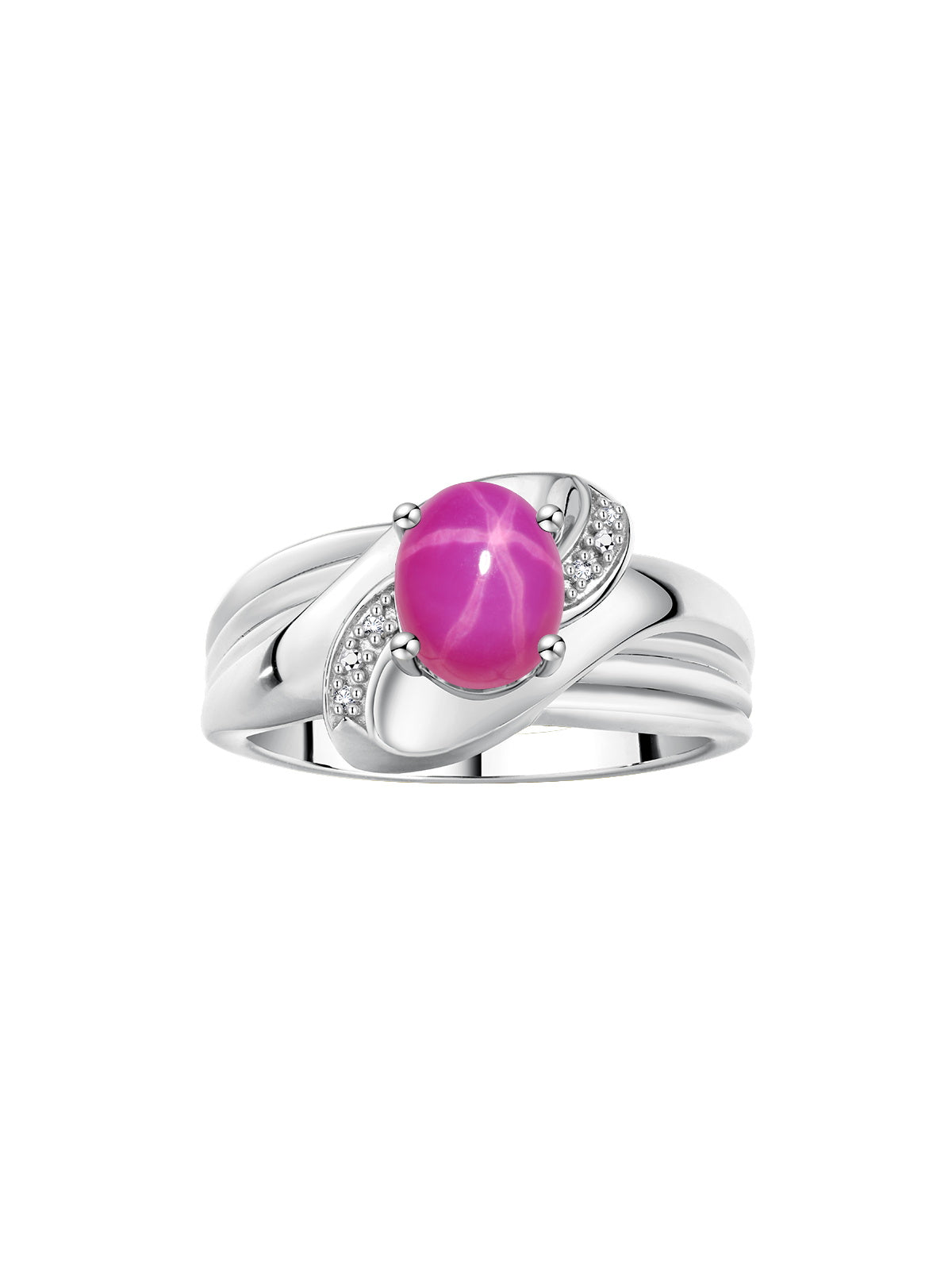 RYLOS Ring with Oval 9X7MM Gemstone & Diamonds - Classic Design Gem Jewelry for Women in Sterling Silver, Available in Sizes 5-10