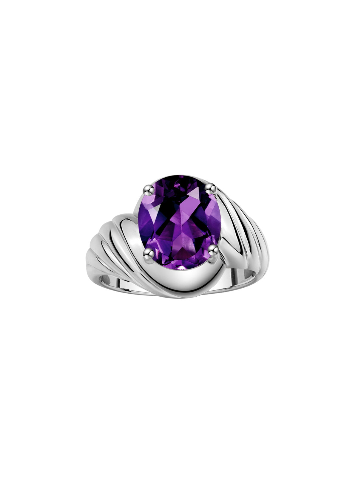 RYLOS Classic Designer Style Oval 12X10MM Solitaire Gemstone Ring - Gem Jewelry for Women &  in Sterling Silver, Sizes 5-13