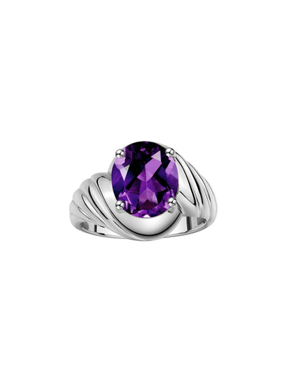 RYLOS Classic Designer Style Oval 12X10MM Solitaire Gemstone Ring - Gem Jewelry for Women &  in Sterling Silver, Sizes 5-13