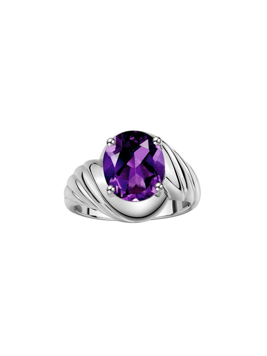 RYLOS Classic Designer Style Oval 12X10MM Solitaire Gemstone Ring - Gem Jewelry for Women &  in Sterling Silver, Sizes 5-13