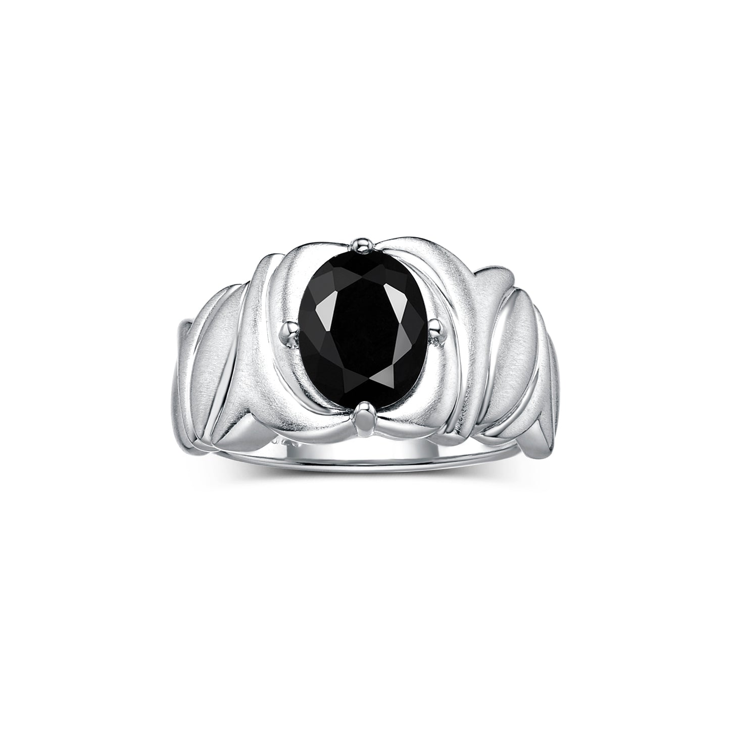 RYLOS Solitaire 9X7MM Oval Gemstone Ring with Satin Finish Band Sterling Silver Birthstone Rings Size 5-10