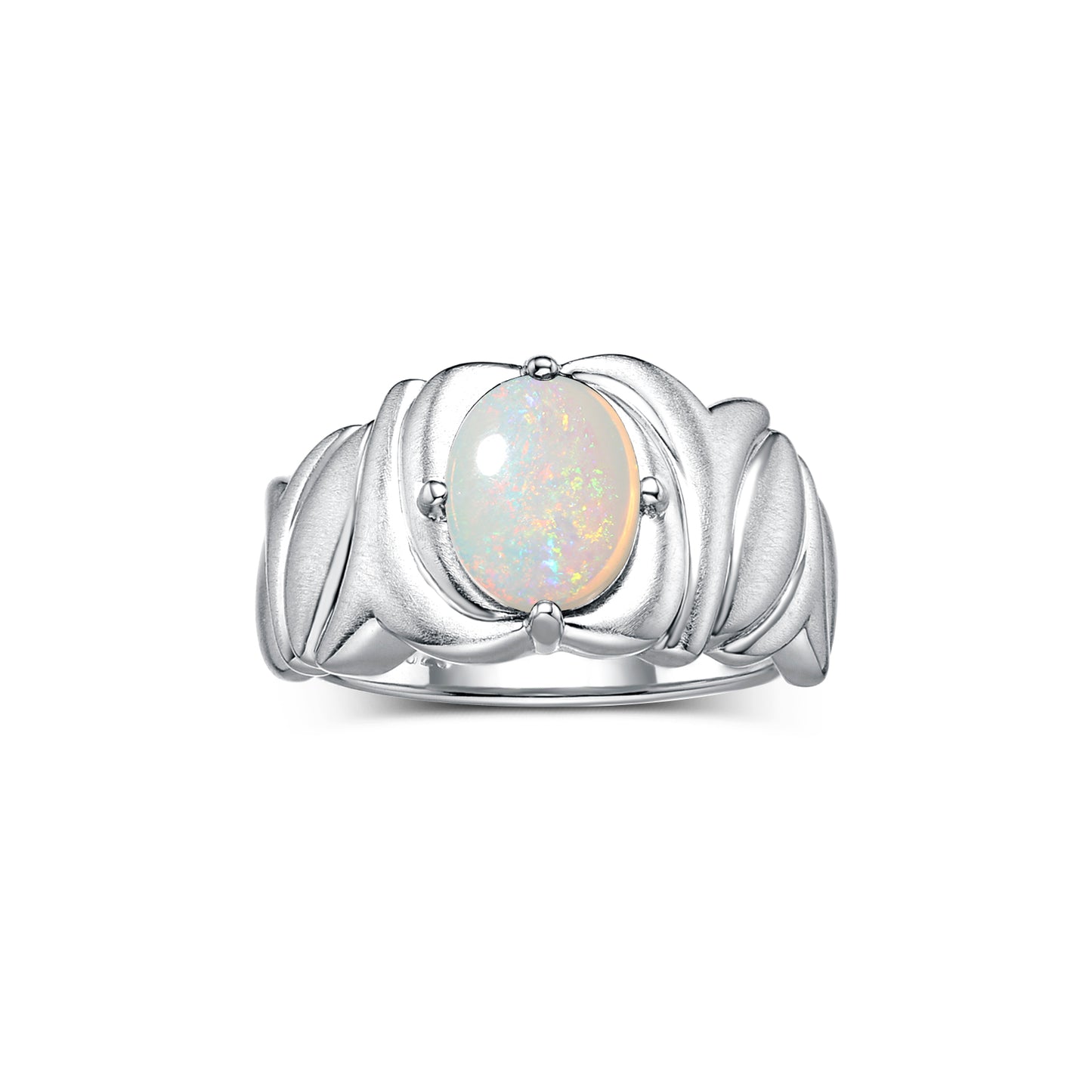 RYLOS Solitaire 9X7MM Oval Gemstone Ring with Satin Finish Band Sterling Silver Birthstone Rings Size 5-10